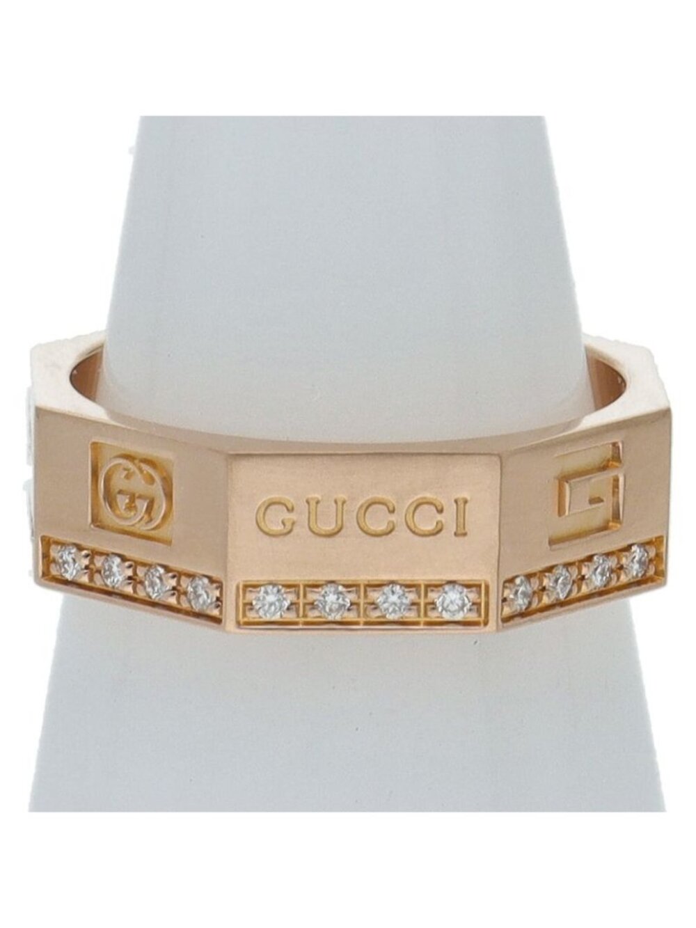 Gucci Octagonal Diamond Ring 18k Pink Gold